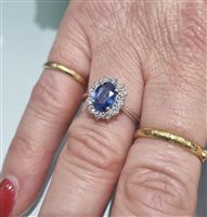 Ring Woman in Gold Zaffiro blu ANOR-110-286